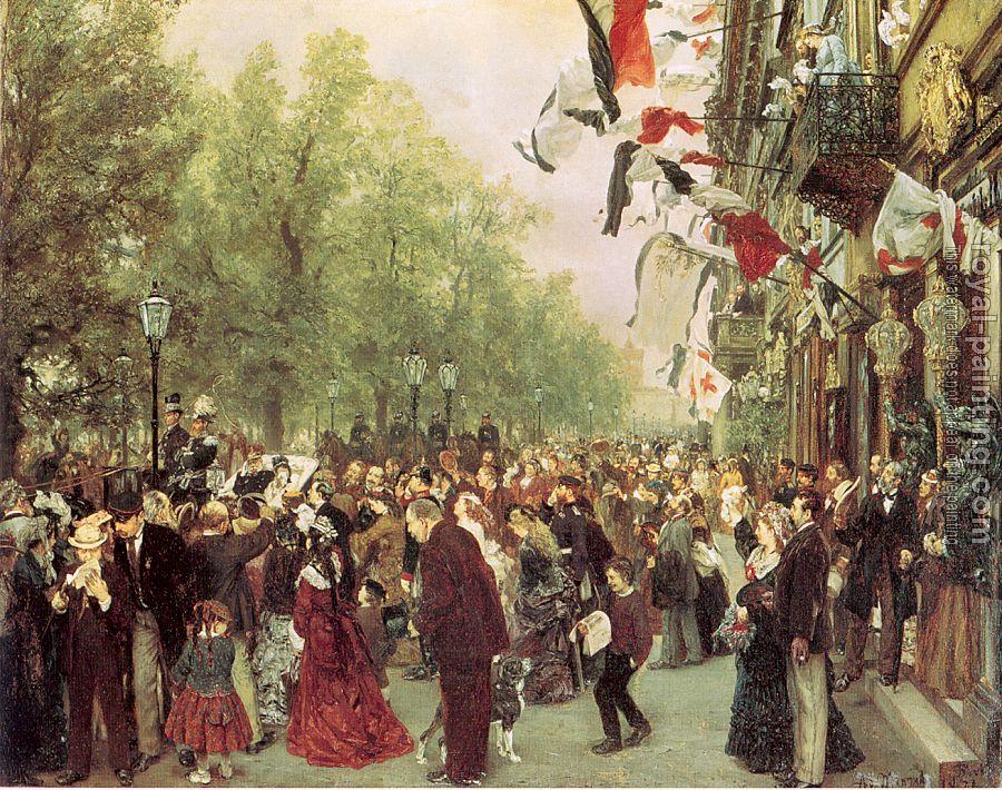 Adolph Von Menzel : William I Departs for the Front, July 31, 1870